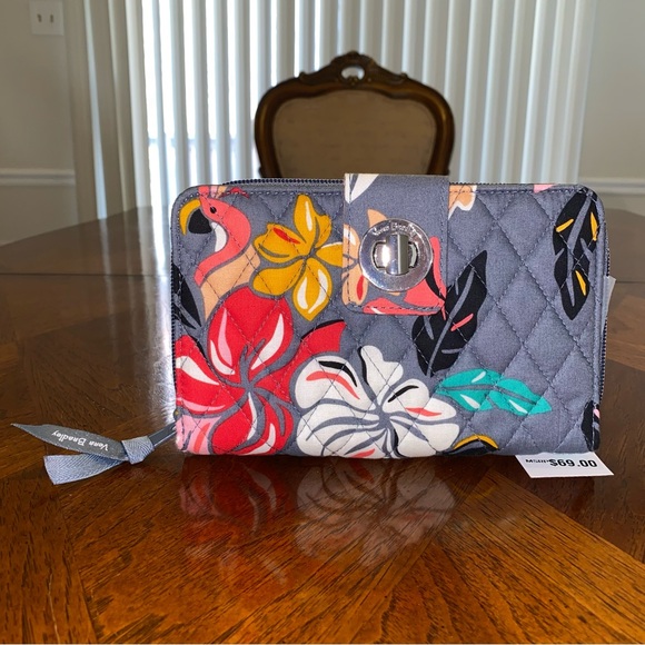Vera Bradley Bags Nwt Vera Bradley Rfid Turn Lock Wallet Coastal